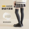 儿童长筒袜春秋款纯色女童过膝袜子韩版洋气公主黑白色无根高筒袜 details Picture